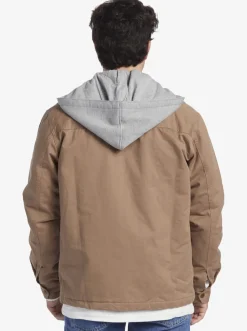Quiksilver Jackets|New Aitor Hooded Jacket Fossil