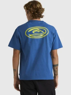 Quiksilver Tees|New Instinct Short Sleeve Stn T-Shirt Dark Blue