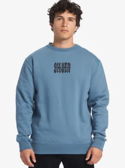 Quiksilver Shirts & Polos|No Control Crew Fleece Crew Neck Sweatshirt Aegean Blue