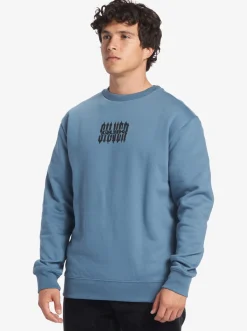 Quiksilver Shirts & Polos|No Control Crew Fleece Crew Neck Sweatshirt Aegean Blue