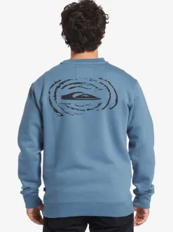 Quiksilver Shirts & Polos|No Control Crew Fleece Crew Neck Sweatshirt Aegean Blue