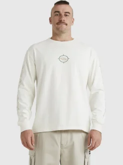 Quiksilver Tees|Off Grid Long Sleeve T-Shirt Snow White