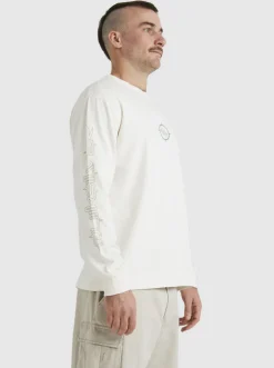 Quiksilver Tees|Off Grid Long Sleeve T-Shirt Snow White