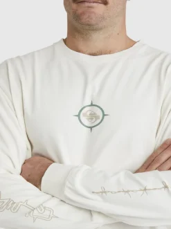 Quiksilver Tees|Off Grid Long Sleeve T-Shirt Snow White