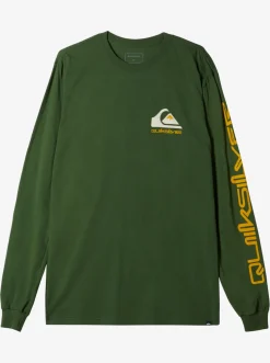 Quiksilver Tees|Omni Logo Long Sleeve T-Shirt Greener Pastures