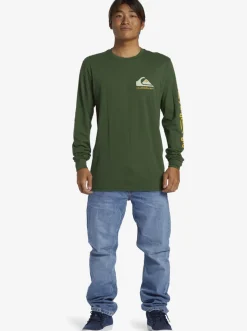 Quiksilver Tees|Omni Logo Long Sleeve T-Shirt Greener Pastures
