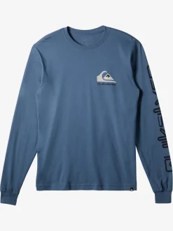 Quiksilver Tees|Omni Logo Long Sleeve T-Shirt Bering Sea