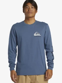 Quiksilver Tees|Omni Logo Long Sleeve T-Shirt Bering Sea