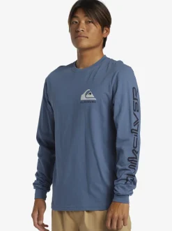 Quiksilver Tees|Omni Logo Long Sleeve T-Shirt Bering Sea