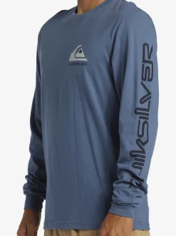 Quiksilver Tees|Omni Logo Long Sleeve T-Shirt Bering Sea