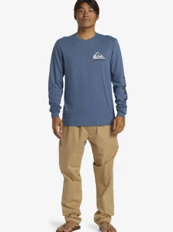 Quiksilver Tees|Omni Logo Long Sleeve T-Shirt Bering Sea