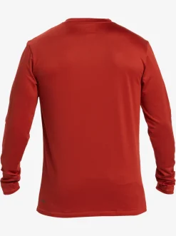 Quiksilver Rashguards|Omni Session Long Sleeve Upf 50 Surf T-Shirt Red Ochre