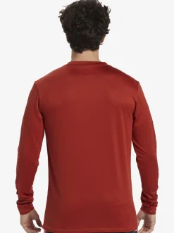 Quiksilver Rashguards|Omni Session Long Sleeve Upf 50 Surf T-Shirt Red Ochre