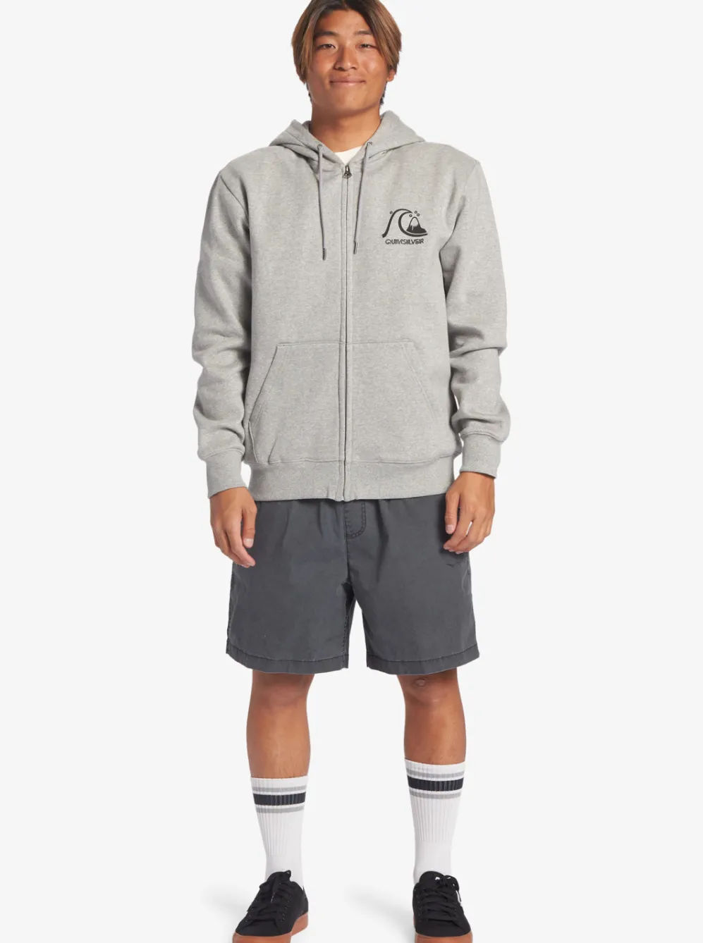 Quiksilver Shirts & Polos|Original Zip-Up Sweatshirt Athletic Heather