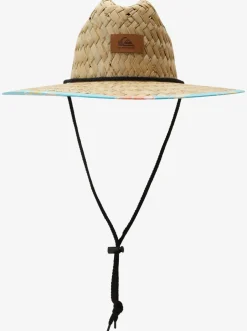 Quiksilver Hats|Outsider Straw Lifeguard Hat Blue Radiance