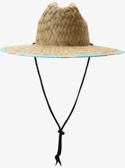 Quiksilver Hats|Outsider Straw Lifeguard Hat Blue Radiance