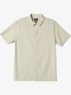 Quiksilver Shirts & Polos|Pacific Stripe Short Sleeve Woven Shirt Birch Pacific Stripe