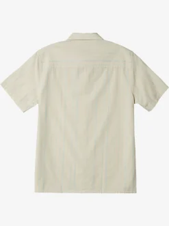 Quiksilver Shirts & Polos|Pacific Stripe Short Sleeve Woven Shirt Birch Pacific Stripe
