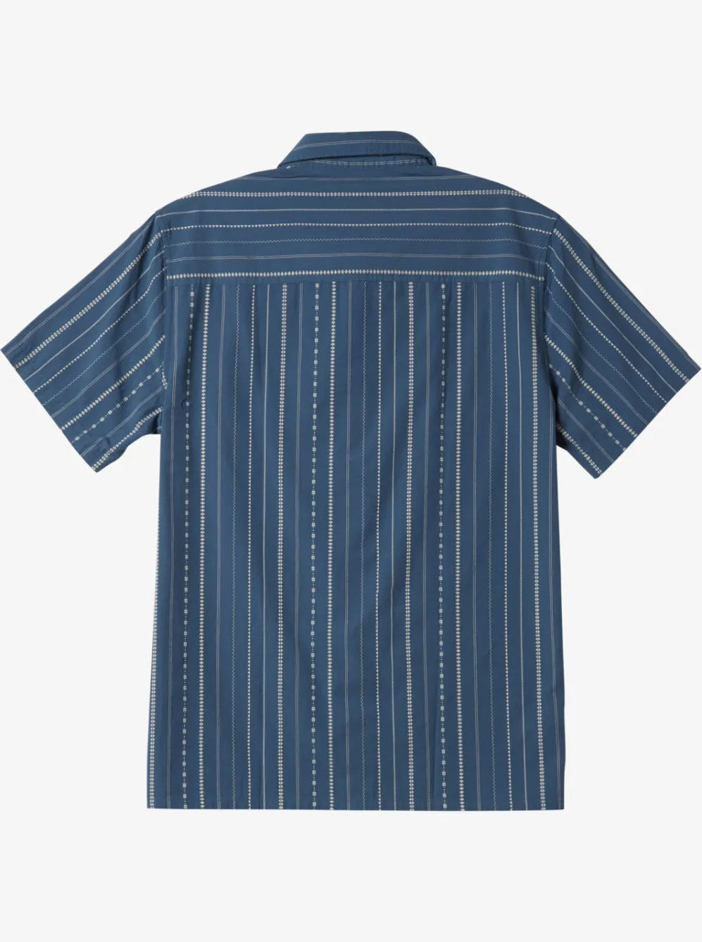 Quiksilver Shirts & Polos|Pacific Stripe Short Sleeve Woven Shirt Berring Sea Pacific Stripes