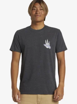 Quiksilver Tees|Peace Out T-Shirt Charcoal Heather