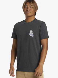 Quiksilver Tees|Peace Out T-Shirt Charcoal Heather