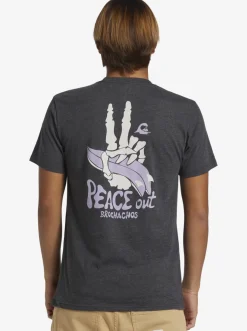Quiksilver Tees|Peace Out T-Shirt Charcoal Heather
