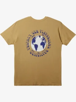 Quiksilver Tees|Protect Our Playground T-Shirt Taos Taupe
