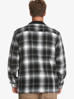 Quiksilver Shirts & Polos|Quarrywood Flannel Long Sleeve Overshirt Black Quarrywood