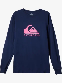 Quiksilver Tees| X Saturdays Nyc Graphic Long Sleeve T-Shirt Ocean