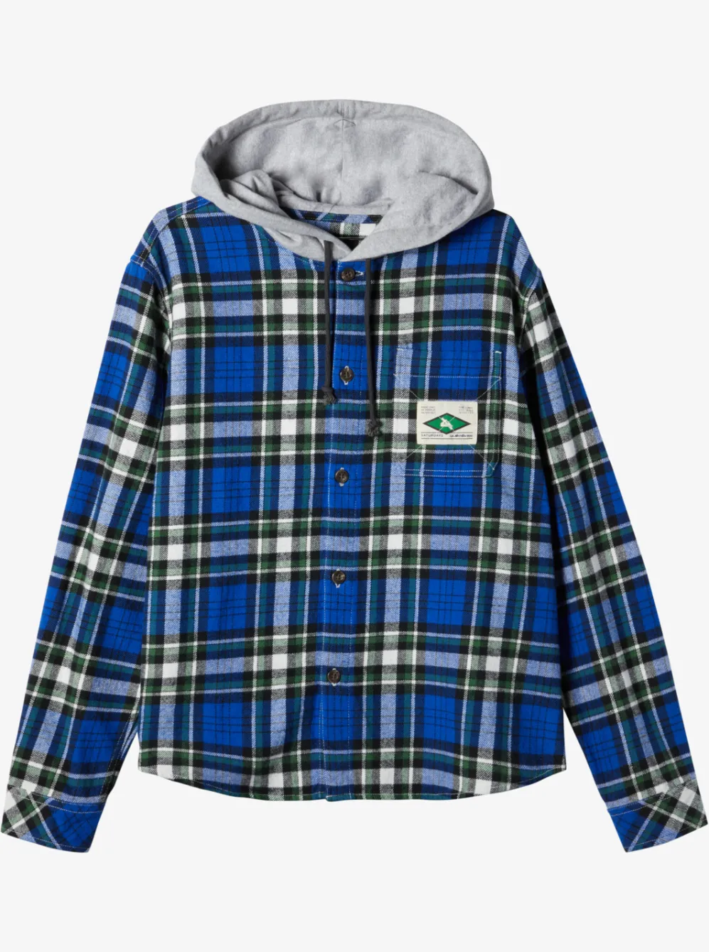 Quiksilver Shirts & Polos| X Saturdays Nyc Overhead Saltwater Hooded Shirt Bliss Blue
