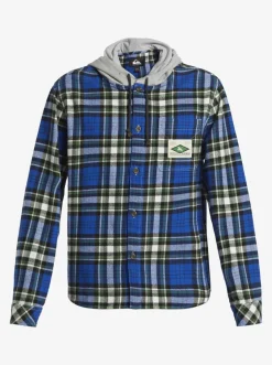 Quiksilver Shirts & Polos| X Saturdays Nyc Overhead Saltwater Hooded Shirt Bliss Blue