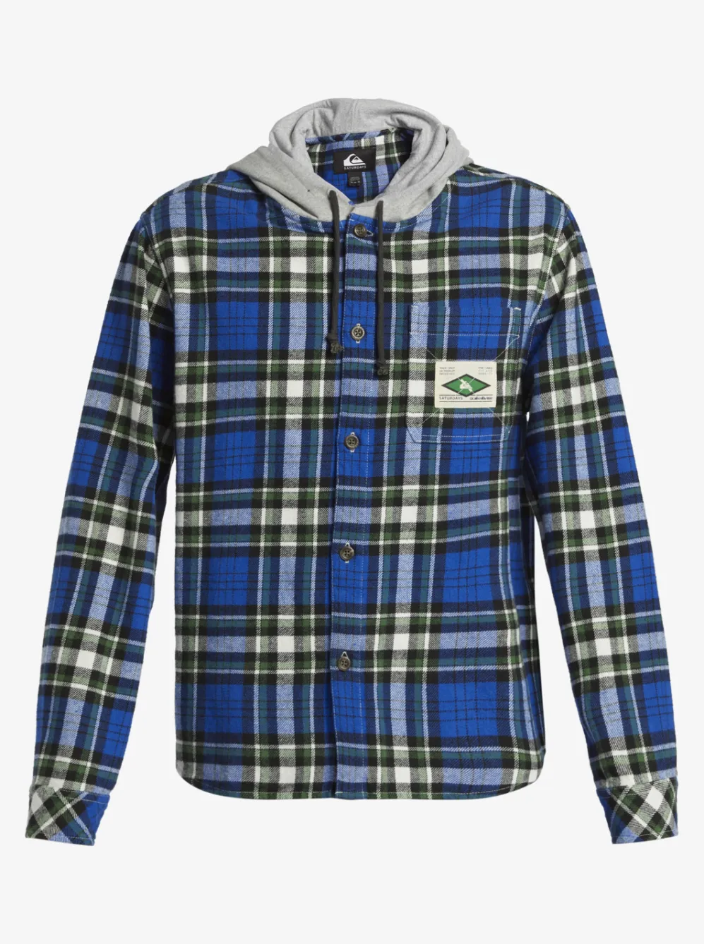 Quiksilver Shirts & Polos| X Saturdays Nyc Overhead Saltwater Hooded Shirt Bliss Blue