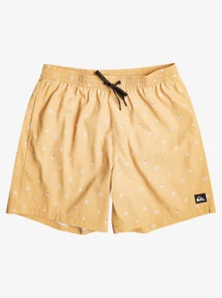 Quiksilver Elastic Waist|Re-Mix 17" Volleys Mustard