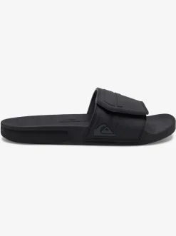 Quiksilver Sandals|Rivi Adjustable Slides Black/Grey/Black