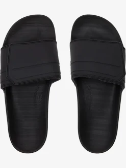 Quiksilver Sandals|Rivi Adjustable Slides Black/Grey/Black