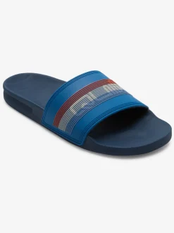 Quiksilver Sandals|Rivi Wordmark Slides Blue 6