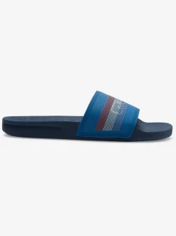 Quiksilver Sandals|Rivi Wordmark Slides Blue 6
