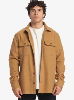 Quiksilver Shirts & Polos|Salterhill Long Sleeve Shirt Bone Brown