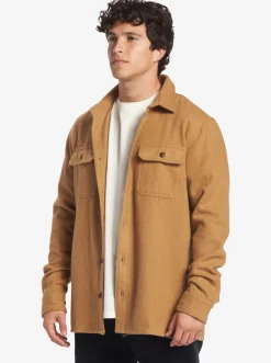Quiksilver Shirts & Polos|Salterhill Long Sleeve Shirt Bone Brown