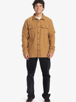 Quiksilver Shirts & Polos|Salterhill Long Sleeve Shirt Bone Brown