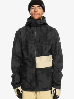 Quiksilver Snow Jackets|Sammy Carlson Stretch Quest Technical Snow Jacket Tie Dye True Black