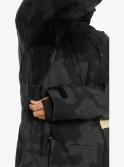 Quiksilver Snow Jackets|Sammy Carlson Stretch Quest Technical Snow Jacket Tie Dye True Black