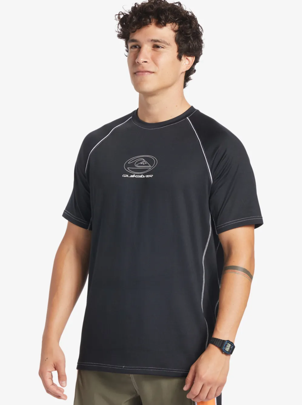 Quiksilver Rashguards|Saturn Surf Tee Short Sleeve Surf Tee Black