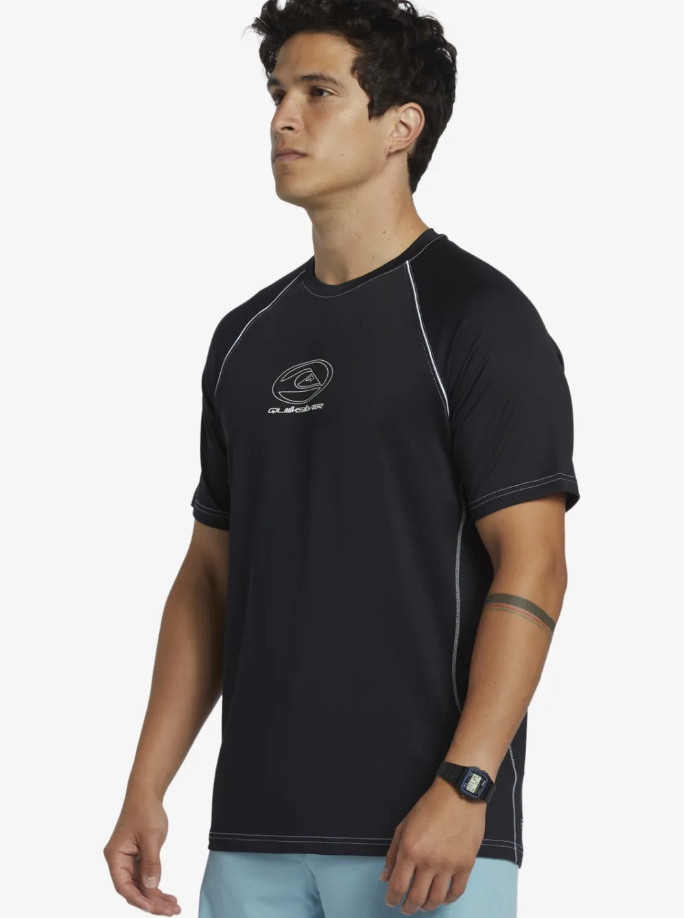 Quiksilver Rashguards|Saturn Surf Tee Short Sleeve Surf Tee Black