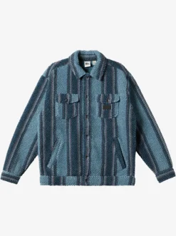 Quiksilver Shirts & Polos|Sherpa Fleece Overshirt Aegean Blue Sherpa Shirt