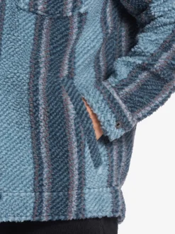 Quiksilver Shirts & Polos|Sherpa Fleece Overshirt Aegean Blue Sherpa Shirt