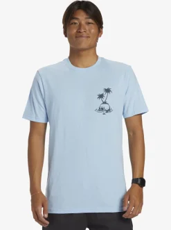 Quiksilver Tees|Skull Island T-Shirt Clear Sky