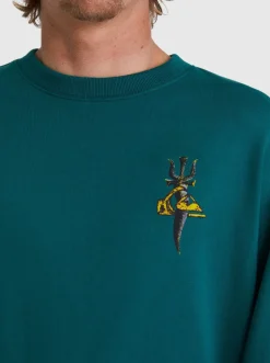 Quiksilver Sweatshirts & Hoodies|Sof Sweatshirt Smoke Pine