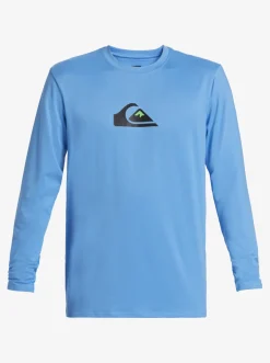 Quiksilver Rashguards|Solid Streak Long Sleeve Upf 50 Surf Tee Azure Blue