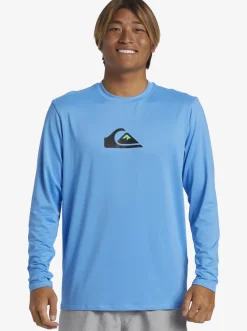 Quiksilver Rashguards|Solid Streak Long Sleeve Upf 50 Surf Tee Azure Blue